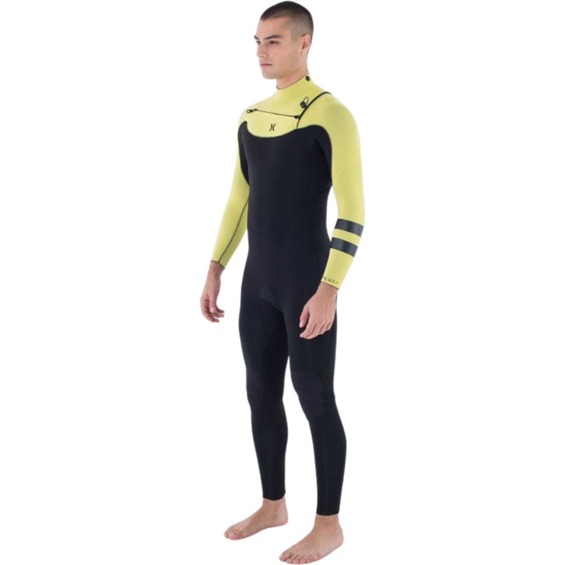 2025 Hurley Mens Plus NIC II 4/3mm Chest Zip Wetsuit MFS0014413 - Cream